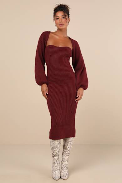 Red Long Sleeve Dresses for Women - Lulus