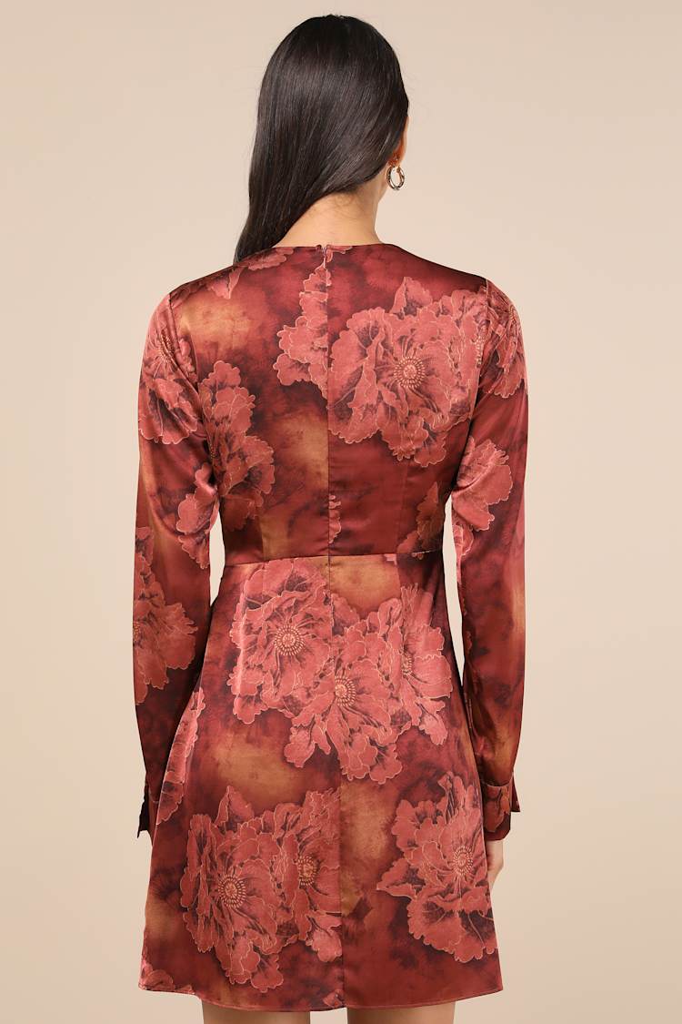 knee length dresses for ladies Tilly Mini Dress (Rust) | Love Cherish