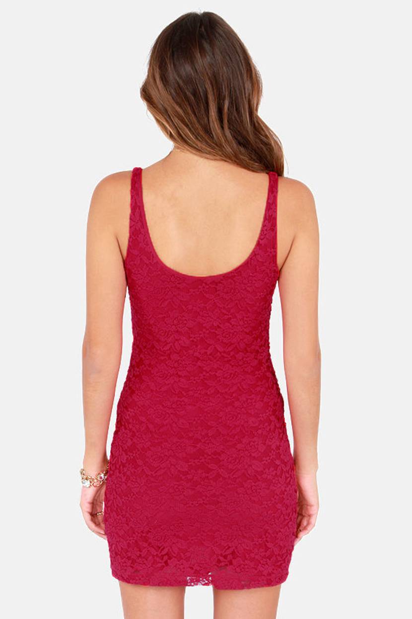 Lucy Love Honeymoon Dress - Wine Red Dress - Lace Dress - $56.00 - Lulus