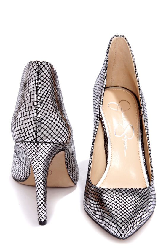 jessica simpson silver heels