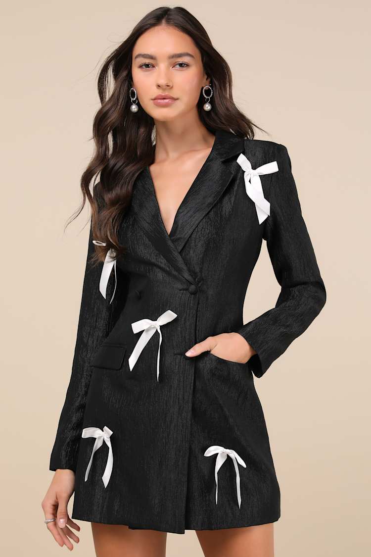 black double breasted dress 18th Birthday Outfit Black Sequin Homecoming Dress Sexy Graduation Dre –  Simplepromdress main image 0