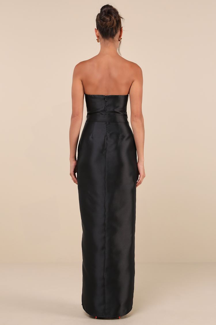 belted black maxi dress Noir Paisley Elegant Modest Maxi Dress  Long Sleeve Belted Dress
