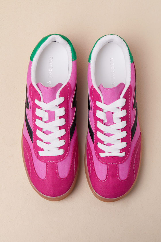 Madden Girl Giia - Pink Multi Sneakers - Color Block Sneakers - Lulus