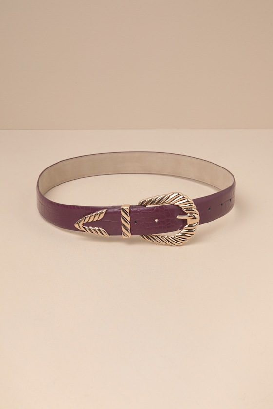 Petit Moments Modern Rodeo Burgundy Western Belt In Burgundy