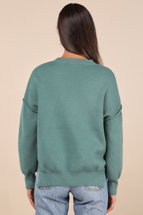 down sweater fresh teal main image 1