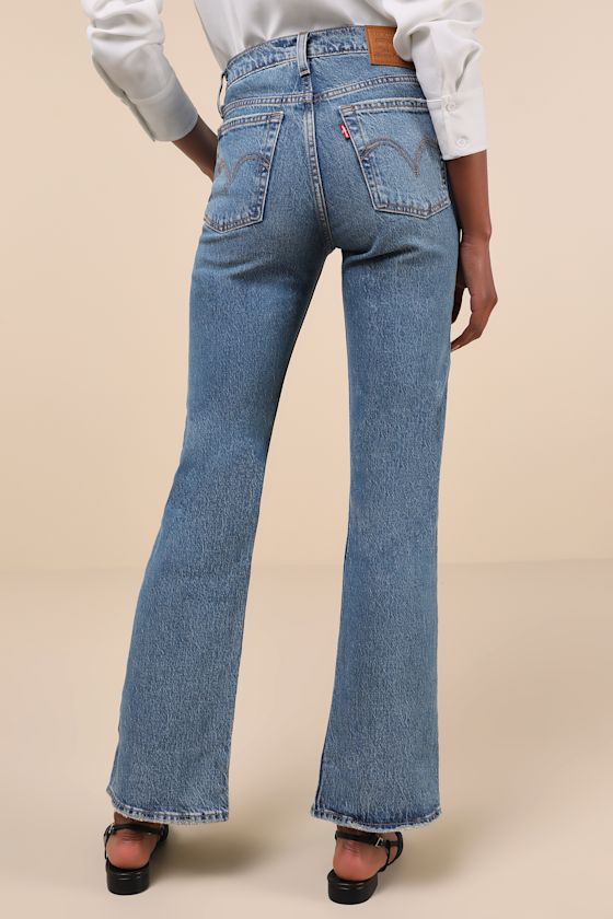 Levi's Wedgie Bootcut Medium Wash High-rise Denim Jeans In Blue