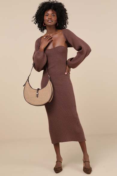 princess polly baby blue dress Brown Mock Neck Front Pocket Short Sleeve Sweater Dress *FINAL SALE* – SSYS