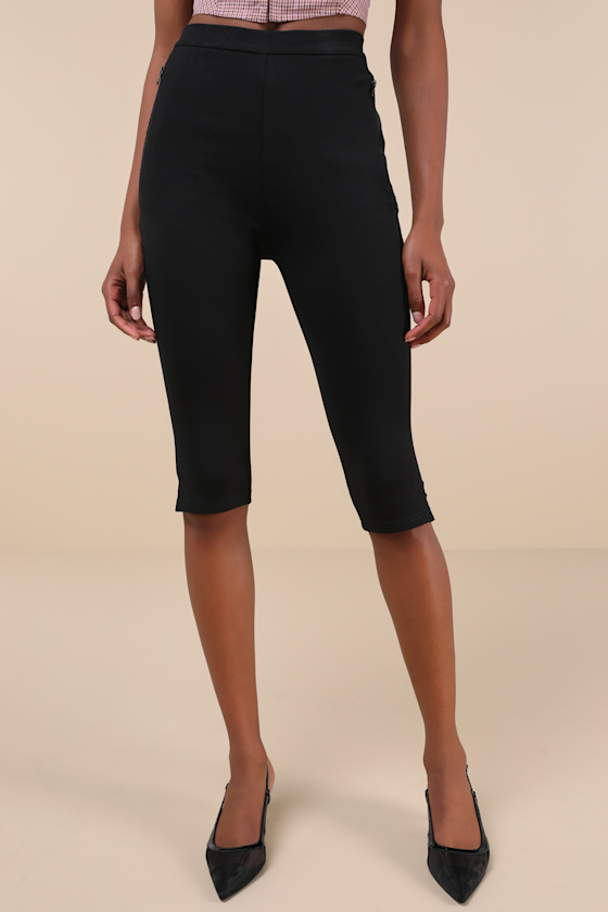 Steve Madden Dara Black Capri Leggings In Black