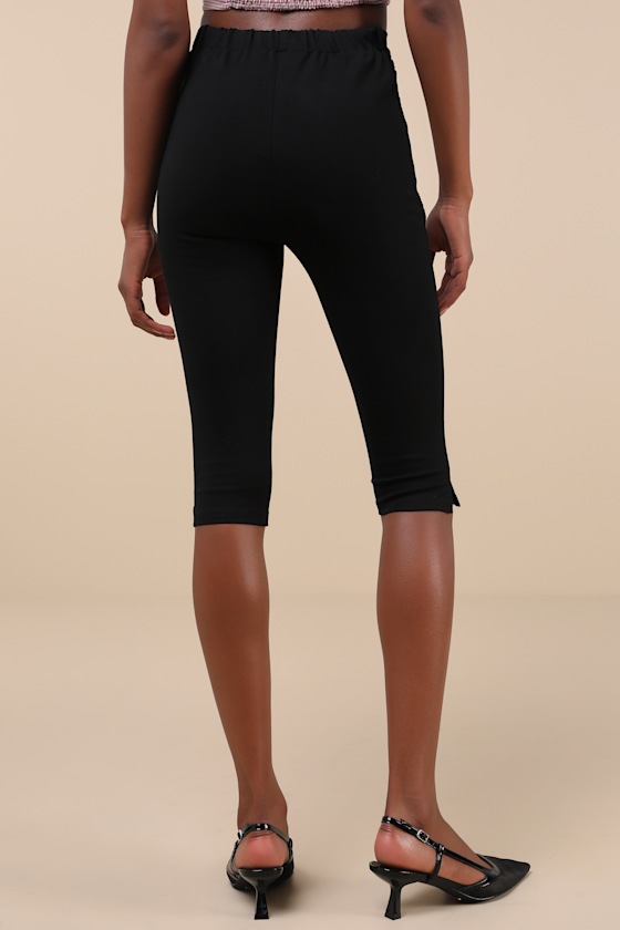 Steve Madden Dara Black Capri Leggings In Black