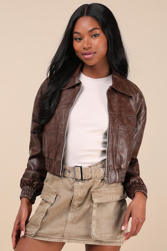Cool Theme Washed Light Brown Denim Belted Cargo Mini Skirt 1