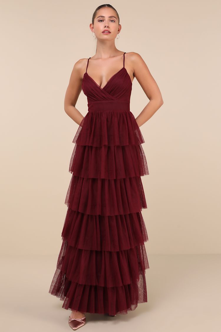 princess polly baby blue dress Burgundy Satin Halter Maternity Midi Dress main image 1