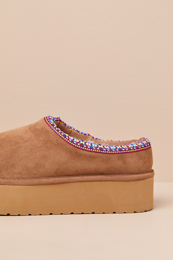 Madden Girl Elyse-w Platform Cozy Clogs In Tan