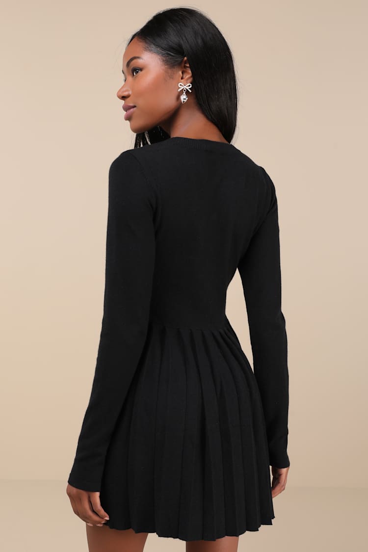 open lace back dress Aylin Pleated Midi Sweater Dress main image 1