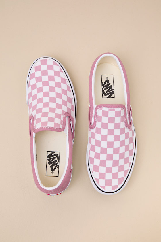 Classic Foxglove Checkerboard Slip-On Sneakers 3