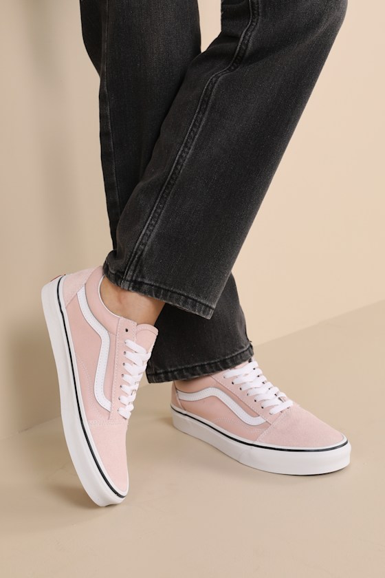 Old Skool Rose Smoke Suede Lace-Up Sneakers 1