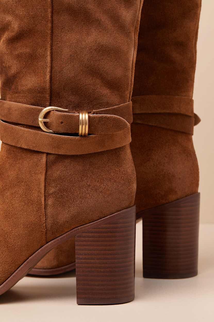 Dolce Vita Tyrone Genuine Suede Leather Boots Brown Boots Lulus