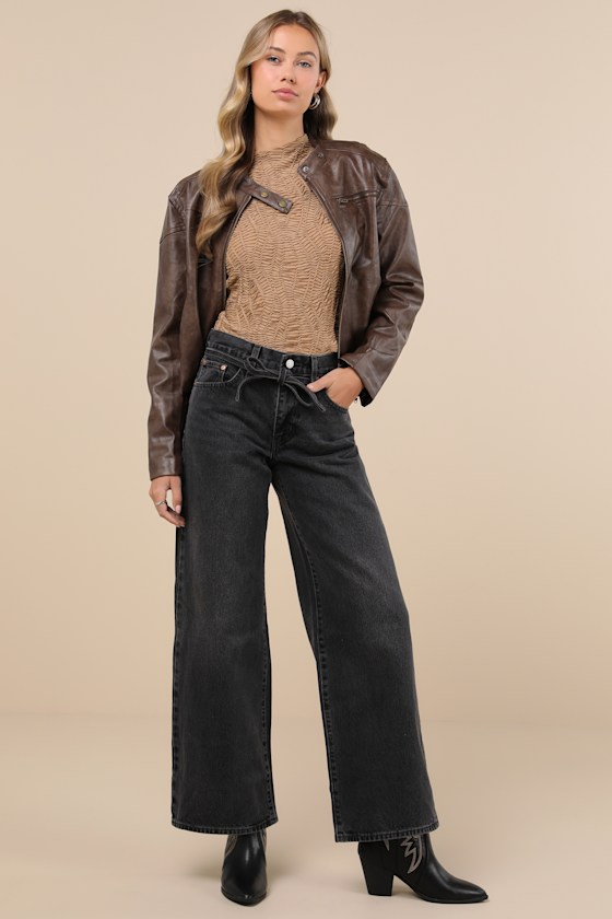 Levi's Women's '94 Baggy Wide-leg Relaxed-fit Denim Jeans In Black