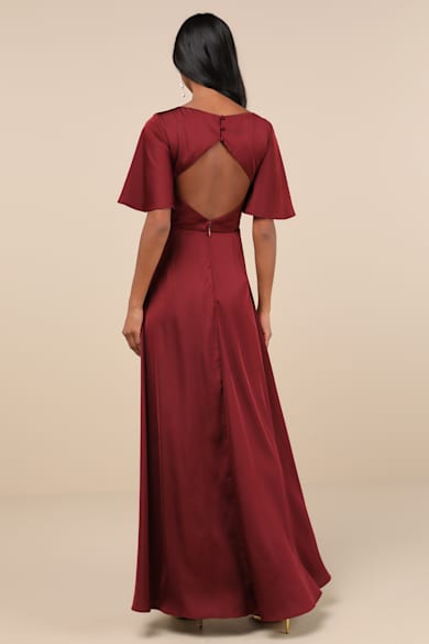 knee length dresses for ladies Daria Halter Neck Midi Dress Wine | Wedding Guest Dress | Halter Neck