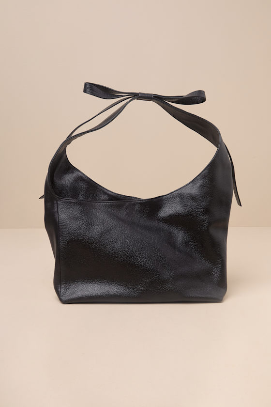 Cutest Marvel Black Leather Bow Handbag 3