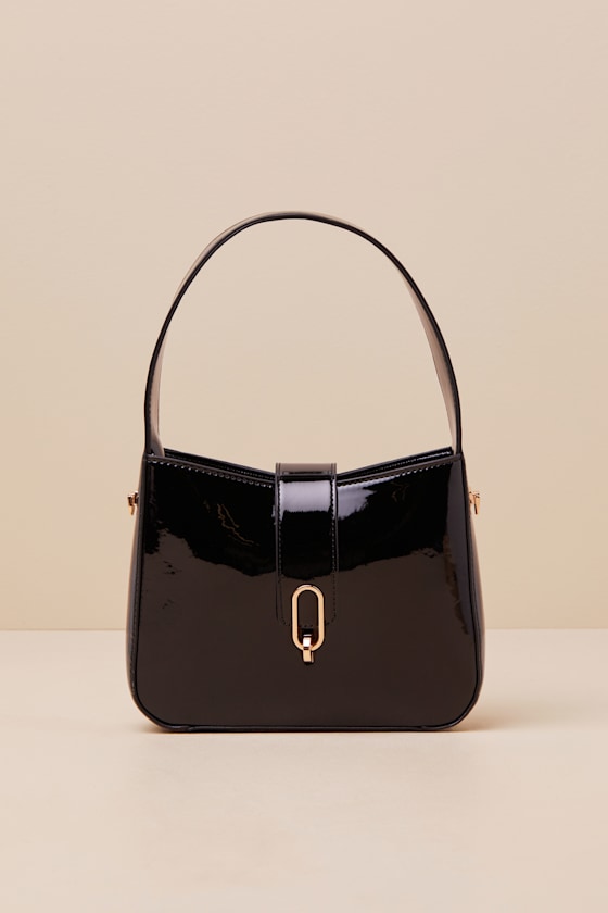 Distinct Perfection Black Patent Handbag 1