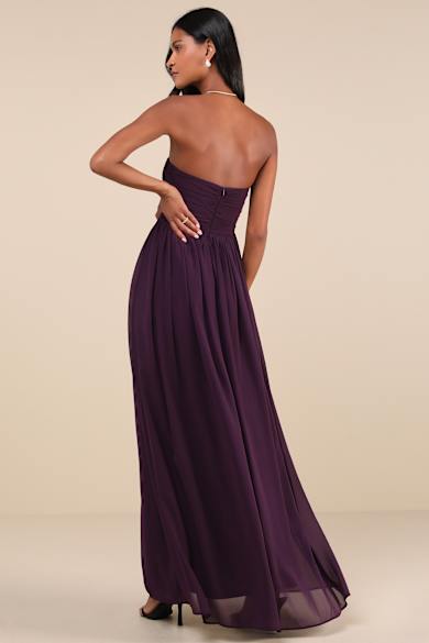 sachin and babi light blue dress Black Tulle Mermaid Long Evening Prom Dresses, Spaghetti Straps Purple –  MarryLover main image 1