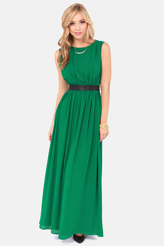 lulus green maxi