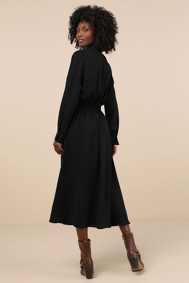 open lace back dress Baltic Born Womens Lynda Pleated Midi Dress | Black main image 1