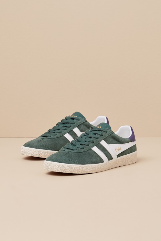 GOLA MEDALLIST EVERGREEN COLOR BLOCK SUEDE LEATHER SNEAKERS