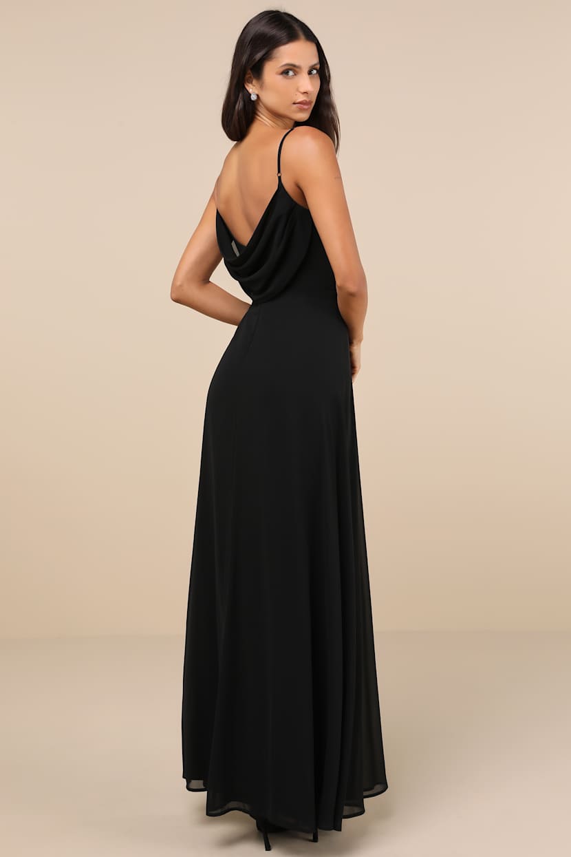 Black Maxi Dress - Cowl Neck Dress - Cowl Back Dress -Maxi Dress - Lulus Black Maxi Dress - Cowl Neck Dress - Cowl Back Dress -Maxi Dress - Lulus