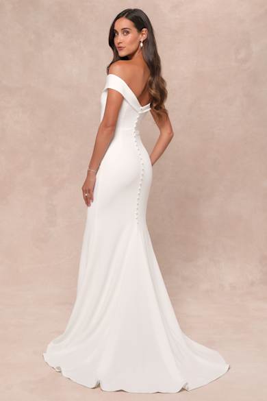 short white a line dress A-Line Off Shoulder White Short Prom Dress, White Homecoming Dress US 12 / White