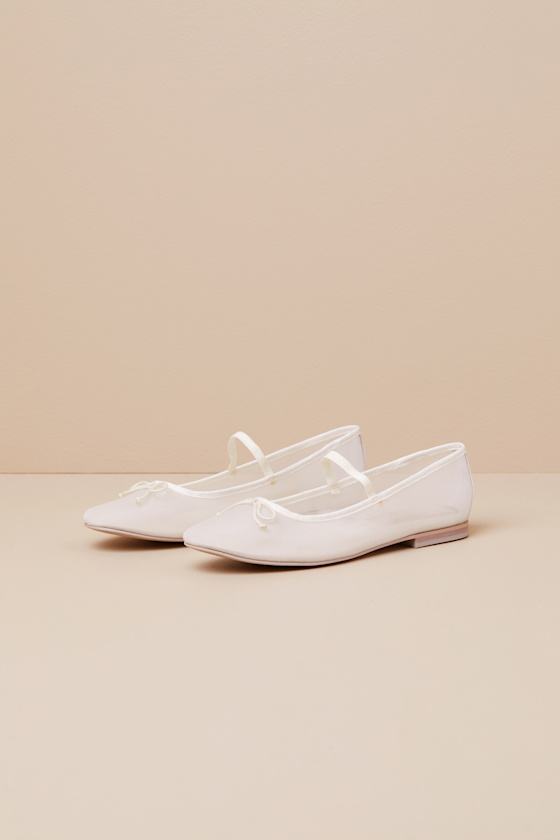 Dolce Vita Cadel Ivory Mesh Bow Ballet Flats