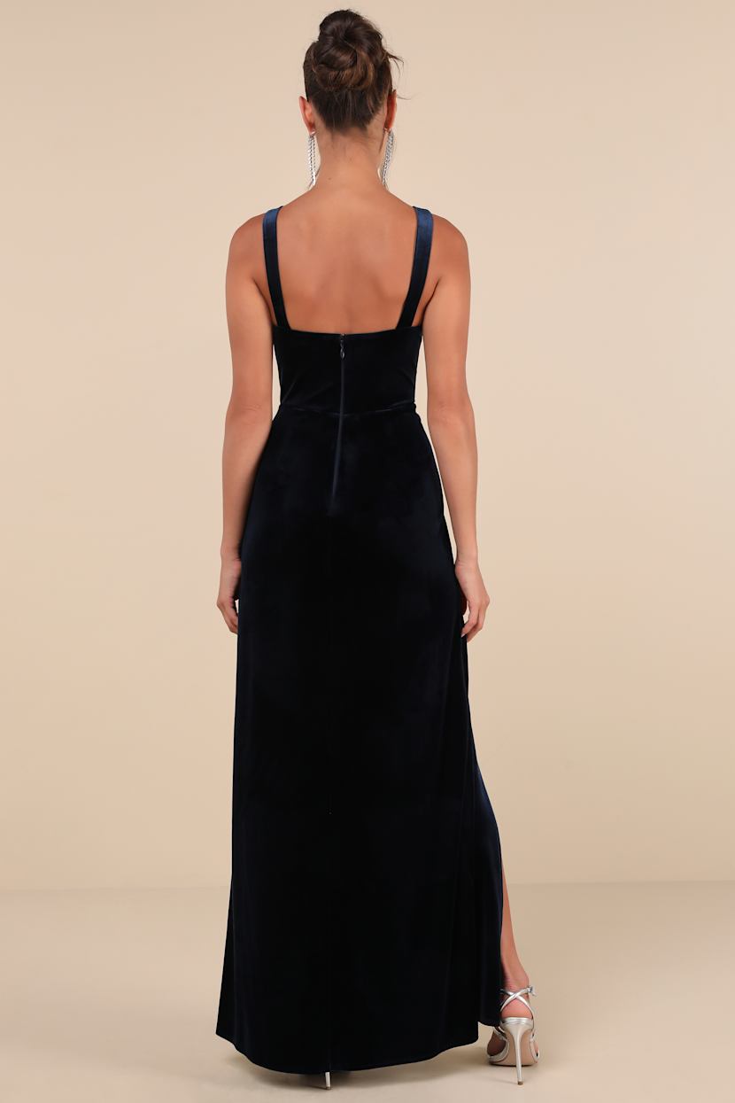 black velvet square neck dress French Vel Bet Square Neck Dress-Elegant One Piece Dress  Serendute