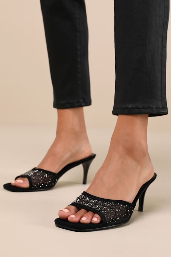 Enticing Mindset Black Sheer Mesh Sequin Lace-Up Maxi Dress
