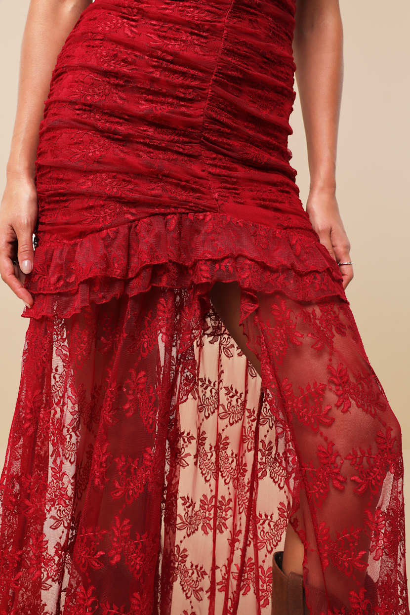knee length dresses for ladies Crimson Ball Gown– Teuta Matoshi main image 1