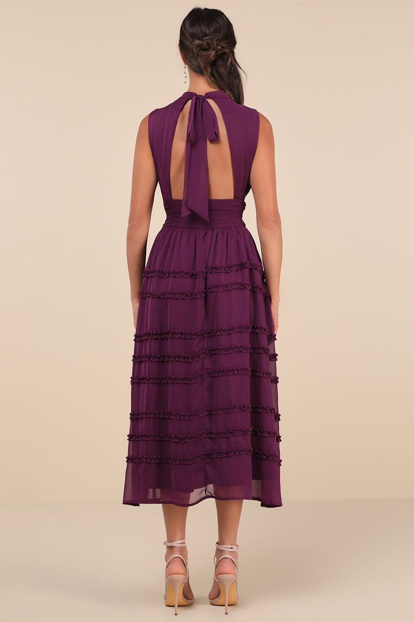 knee length dresses for ladies Lilac Midi Dress main image 1