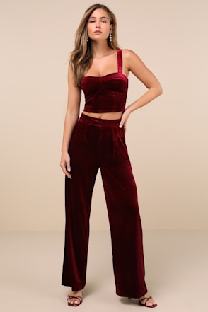 burgundy velvet dress pants Blank NYC Sneak Peak Trousers - Trousers - ideal for mixing and