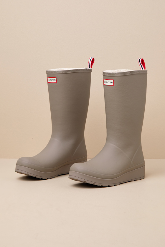 Play Tall Medium Natural Shearling Mid-Calf Rain Boots 2