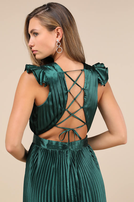 lulu satin lace up dress Lulu Satin Lace-up Dress in Yellow