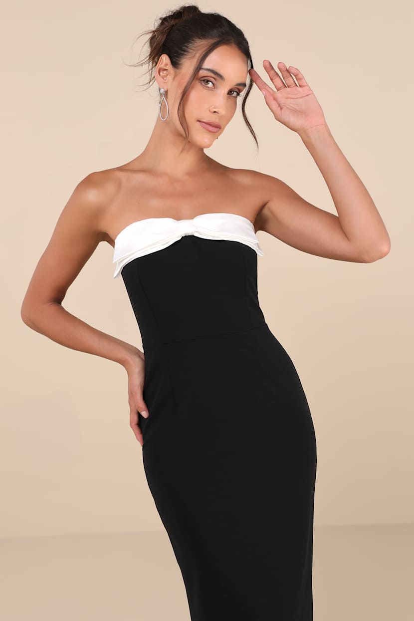 Bodycon Dress White On Top Black On Bottom Dresses Bia White Full
