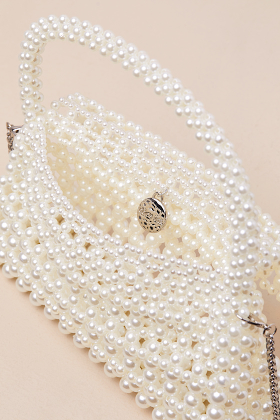 Dolve Vita Elloise - White Pearl Handbag - Bridal Mini Handbag - Lulus