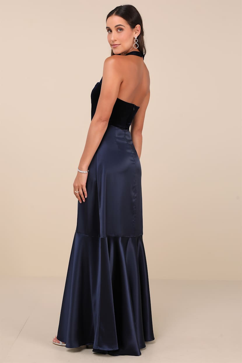impression bridesmaid dresses Zapakasa Women Bridesmaid Dress Grey Blue Satin Mermaid Prom Dress