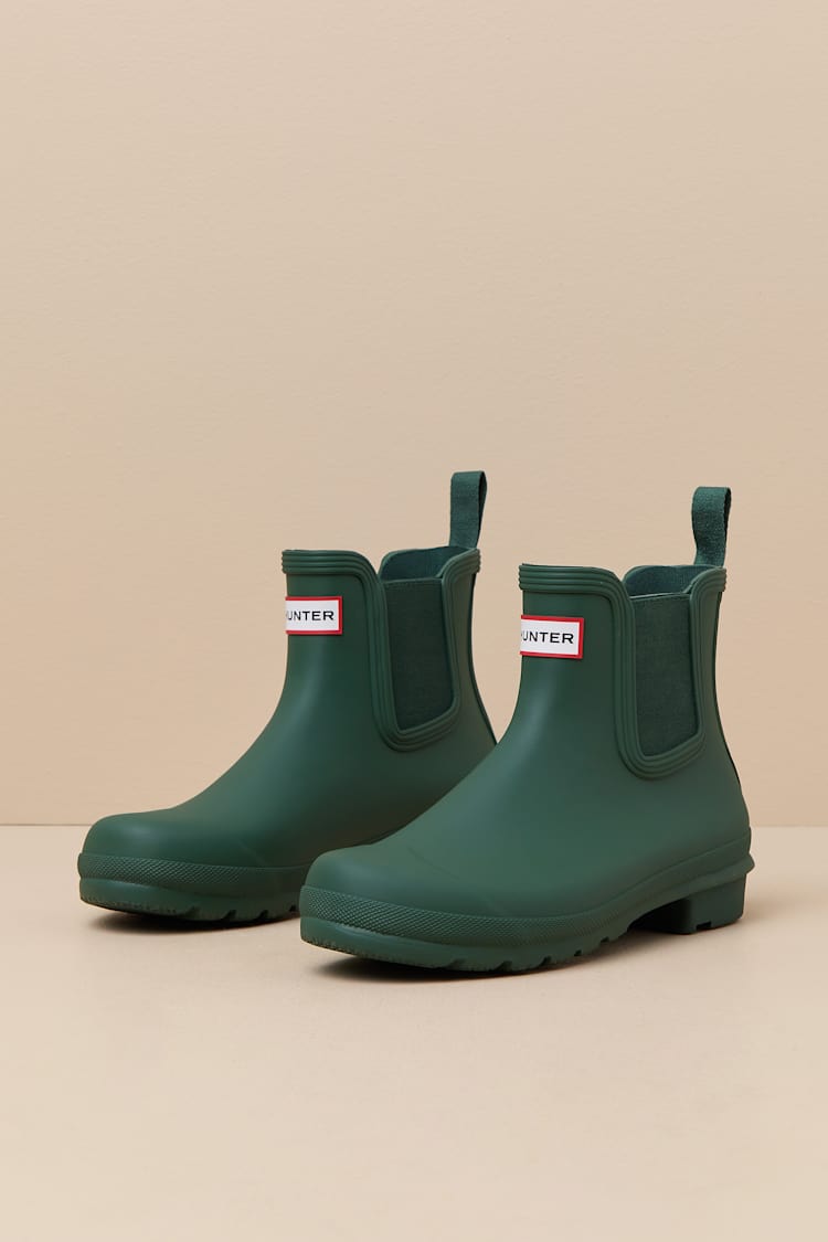 hunter green dress boots Women's Original Tall Rain Boots 11 / Hunter Green