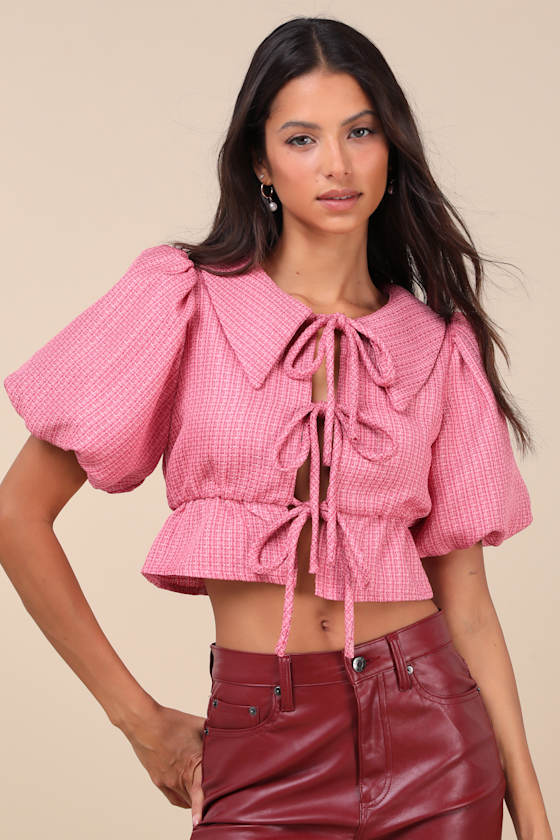 Cute Peplum Tops, Black and White Peplum Tops for Women - Lulus