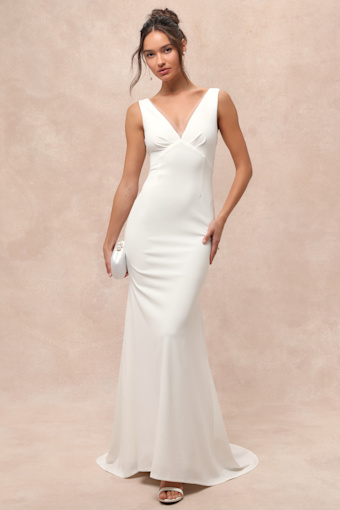 Captivating Promise White Sleeveless Mermaid Maxi Dress 4