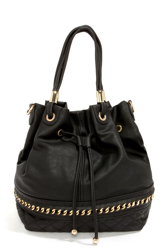 Cute Black Purse - Vegan Leather Tote - Black Handbag - $44.00 - Lulus