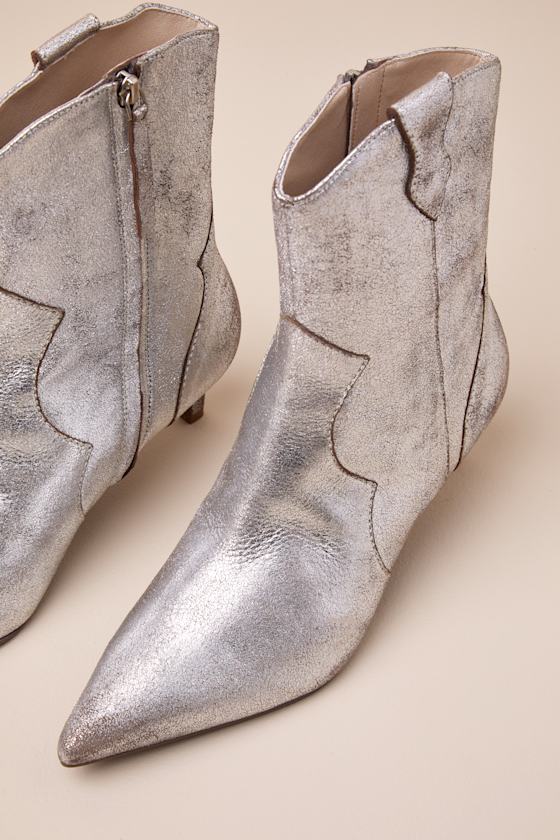 SEYCHELLES DALLAS PEWTER DISTRESSED SUEDE LEATHER ANKLE BOOTS
