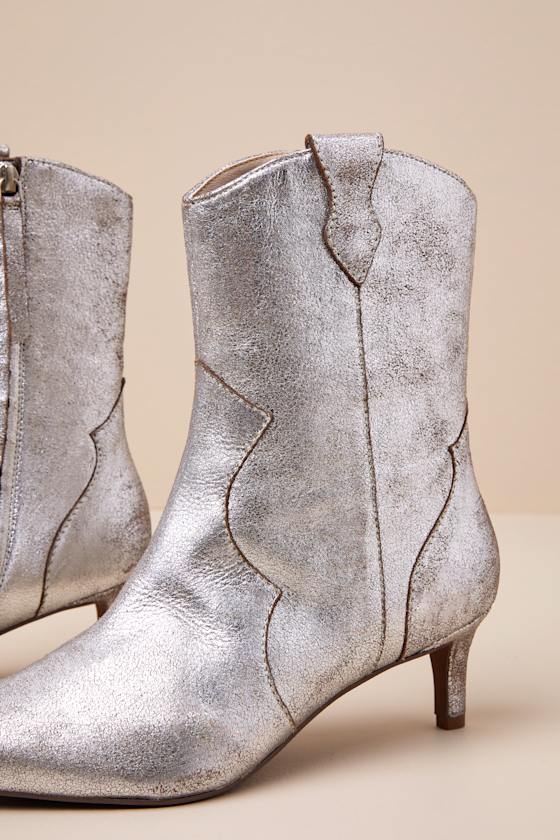 SEYCHELLES DALLAS PEWTER DISTRESSED SUEDE LEATHER ANKLE BOOTS
