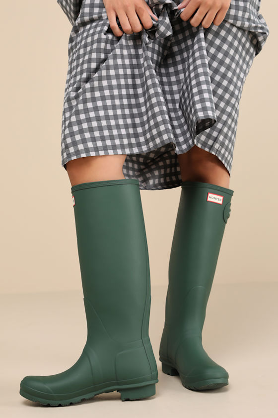 HUNTER ORIGINAL TALL HUNTER GREEN RAIN BOOTS