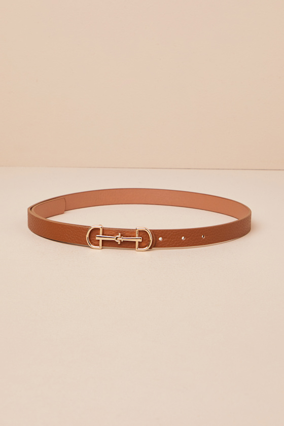 Shop Lulus Immensely Perfect Brown Horsebit Buckle Belt