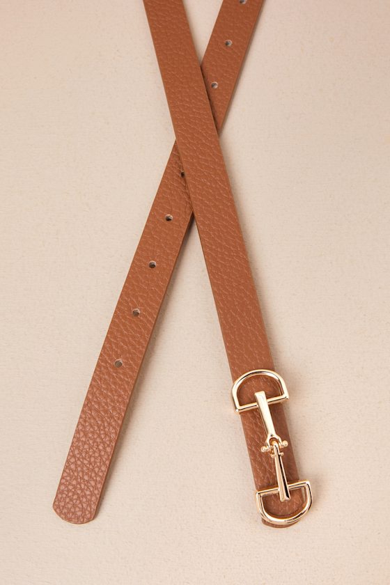 Shop Lulus Immensely Perfect Brown Horsebit Buckle Belt